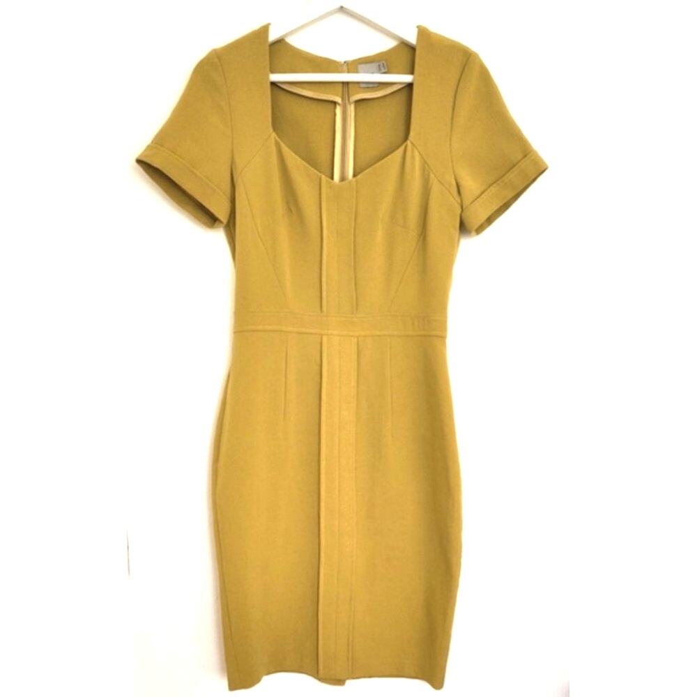 ASOS NWOT MUSTARD PENCIL DRESS 6